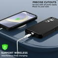 thumbnail image 4 of Feishelll For Samsung Galaxy S24 Ultra Case Heavy Duty Rugged Shockproof Protective Phone Cover ,Black, 4 of 12