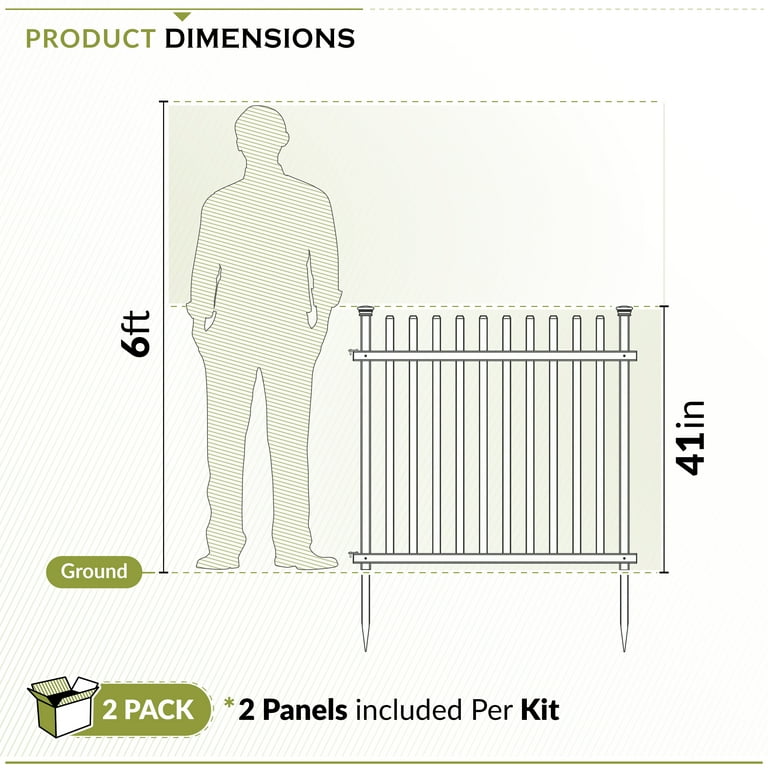 Zippity Outdoor Vinyl Picket Fence Panels (2-Pack) - 41