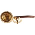 thumbnail image 3 of Brass Elegant Sambrani Stand/Loban Dhoop Burner with Large Wooden Handle, (Approx. 21 x 6 x 11 Cm), Pooja Aarti Spoon/Oil Lamp/Diya/Deep/Deepak With Handle, 3 of 4
