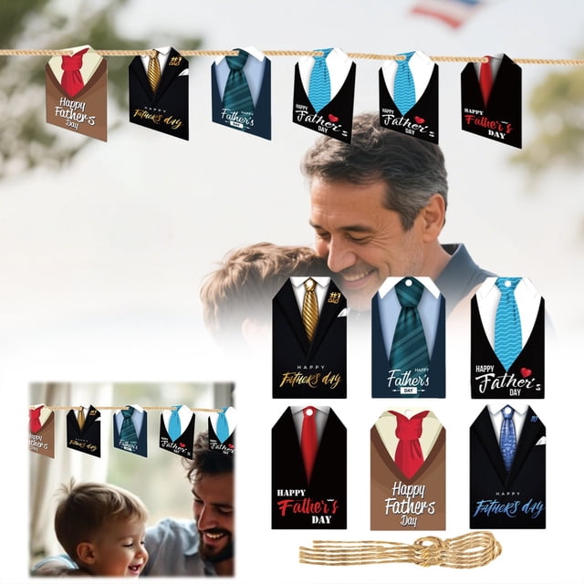 SIfdSeng Get it Fast Exquisite Father's Day Tie Decoration Tag Create A Highlight the Unique Charm Of Father's and Make This Holiday Full Of Warmth and Touching!