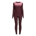 thumbnail image 3 of ClimateRight by Cuddl Duds Women's and Women's Plus Size Jersey Thermal Top and Leggings, 2-Piece Set, 3 of 6