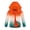 Orange-green gradient, variant on Kids Waterproof Rain Jackets Lightweight Raincoats Knitted Mesh Lining Hooded Windbreaker for Boys Girls 2-9Y
