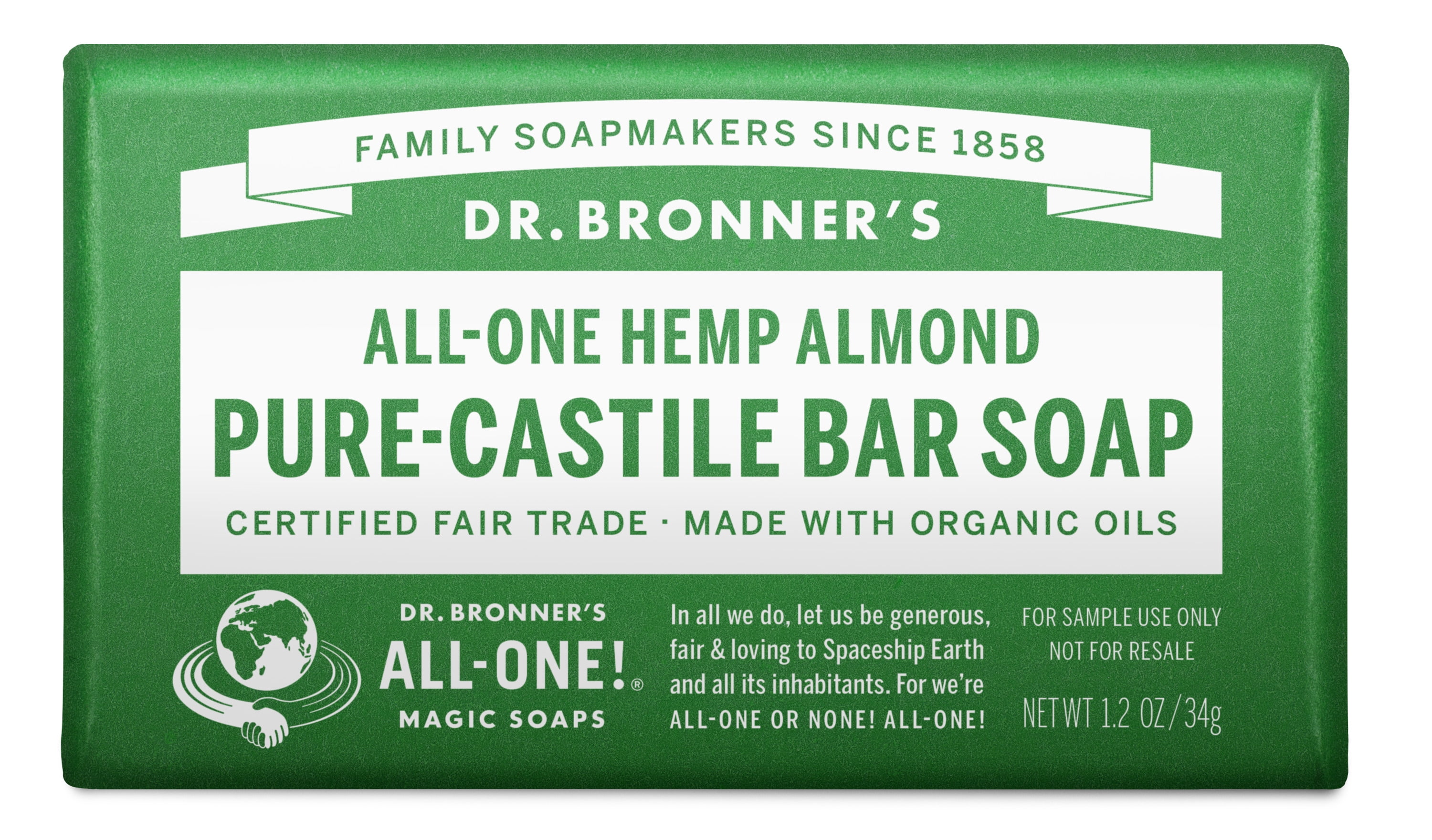 Dr. Bronner's Pure Castile Bar Soap Almond 5 oz