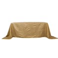 thumbnail image 5 of BalsaCircle 90" x 132" Gold Accordion Crinkle Taffeta Rectangular Tablecloth Reception, 5 of 8
