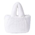 thumbnail image 1 of Women Cozy Faux Furs Fleece Small Bucket Handbag for Everyday Outfits Winter Fuzzy Plush Shoulder Crossbody Bag Purse Coffee, 1 of 4