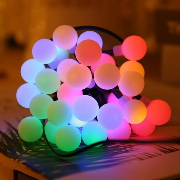Jinswick 1Pcs Of Spherical String Lights, 9.9 Feet With 20 Leds And Dual Lighting Modes Battery-Powered Fairy Light Strip, Suitable For Indoor/Outdoor Bedroom, Wedding, Patio, Garden, And Party Decor