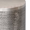 thumbnail image 5 of Simpli Home Johnsen 18 inch Wide Boho Web Pattern Metal Accent Table in Antique Silver Iron, Assembled, 5 of 6