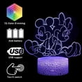 thumbnail image 4 of 3D Illusion Lamp Mickey Minnie Mouse 3D Night Light - with Remote Control 16 Changing Colors for Game Room Headphone Decor Best Gamer Gift [Energy Class A+++], 4 of 4