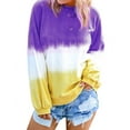 thumbnail image 3 of STARVNC Women Gradient Print Crew Neck Long Sleeve Top, 3 of 4