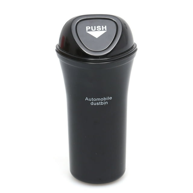 Leakproof Car Trash Can with Quality Plastic Material for Organized Car Use Black SpaceSaving Design 4.5 Inches x 6.2 Inches
