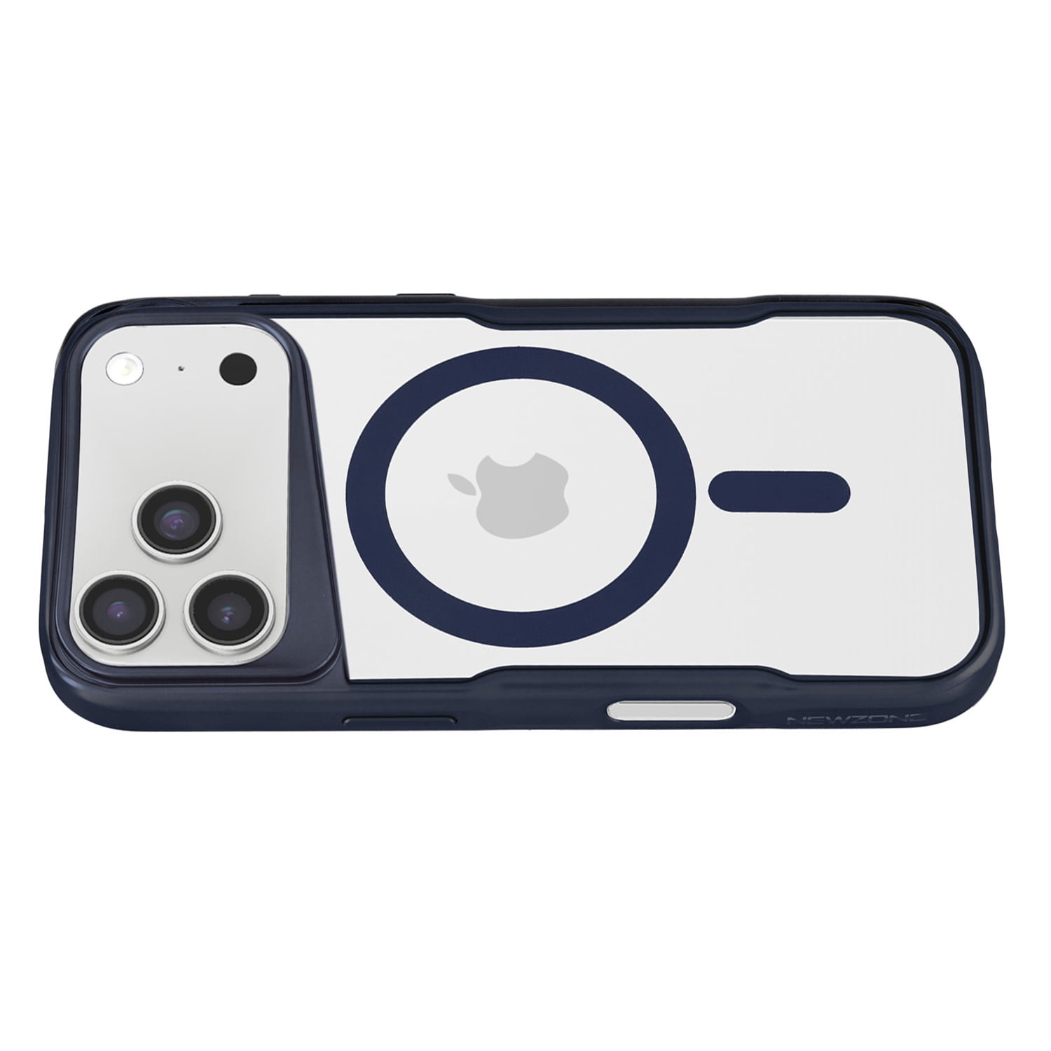 Transparent Magnetic Protective Case for iPhone 17 Pro Max - Dark Blue