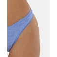 thumbnail image 3 of No Boundaries Women's Seamless Scoop Thong Panty, Sizes XS to XXXL, 3 of 3