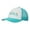 Aqua & White, variant on Los Angeles Two-Tone Washed Poplin Unstructured Baseball Cap