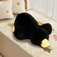 thumbnail image 6 of 25.6-Inch Jumbo Pink Duck Plush Toy - Giant Soft Stuffed Animal with White Hair, Huggable Pillow for Kids Room Decor, Big Gift for All Ages Black, 6 of 6