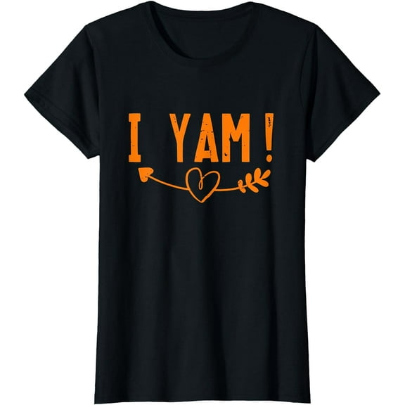 I Yam She's My Sweet Potato Couples Funny Thanksgiving T-Shirt