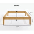 thumbnail image 5 of Base para Cama Individual Luuna de Madera de Bambú Resistente Armable Sin Herramientas Color Natural, 5 of 5