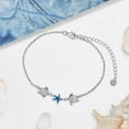 thumbnail image 2 of CACA LADY Starfish Bracelet for Women 925 Sterling Silver Turtle Bracelet Summer Beach Turtle Gift, 2 of 5