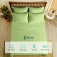 thumbnail image 2 of Hotel Brand 1000 Thread Count 6-Piece Extra Deep Pocket Super Soft Sheet Set Fit Upto 22 Inches Deep Pocket, Solid Pattern, 100% Egyptian Cotton @ 'hotellinen' (Twin, Sage), 2 of 4