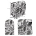 thumbnail image 4 of Paisley Stand Mixer Cover, Minimalist Oriental Florets Leaves Dark Colors Iranian Culture Featured Image, Kitchen Appliance Organizer Bag Cover with Pockets, 5 Quarts, Grey and White, by Ambesonne, 4 of 4