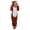 Wine+White, variant on JWZUY Women Zip-up Hoodie Plush Long Sleeve Pajama One Piece Bodysuits Outfits Sleepwear Hooded Jumpsuit M