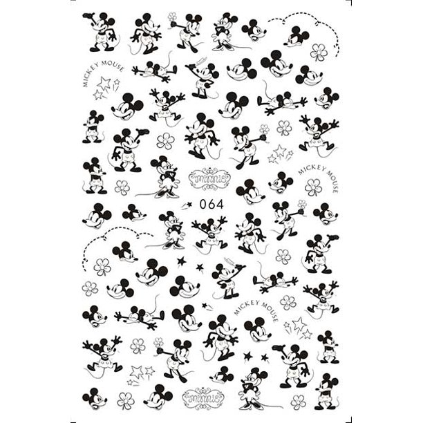 Pegatinas de dibujos animados de Disney para uñas, Stitch, suministros de Arte de uñas, Mickey, Minnie, Pato Donald, pegatinas 3D, calcomanías de decoración de uñas