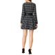 thumbnail image 3 of Vestido de camisa A-Line con cinturón de manga larga y estampado de cuadros para mujeres INSPIRE CHIC L Negro, 3 of 7