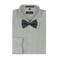 thumbnail image 2 of Men's Gray and Silver Silk Self Tie Bowtie Tie Yourself Bow Ties, 2 of 3