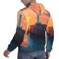 thumbnail image 6 of Pofeuu Lighthouse At Sunset Coast Print Mens Casual Hooded Collar Drawstring Hoodies Pullover Sweatshirts Casual Long Sleeve Shirts-X-Large, 6 of 7