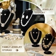thumbnail image 5 of 3 Pcs Black Velvet Jewelry Display Necklace Earrings Ring Display Stand Jewelry Bust/mannequin for Selling and Shows, 5 of 6