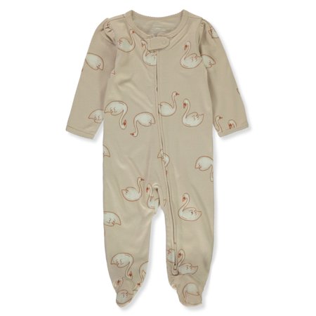 

Carter s Baby Girls Swan Footed Coveralls - brown 9 months (Newborn)