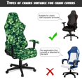 thumbnail image 6 of SCRAWLGOD St. Patrick's Day Four Leaf Clover Pattern Green Pattern Gaming Chair Cover with Armrest Cover, Soft Chair Seat Slipcover for Roating Chairs Reclining Computer Chair Protectors Set of 4, 6 of 7
