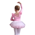 thumbnail image 2 of LYMAYTER Toddler Ballet Leotard Girls Long Sleeve Solid Color Practice Dress Soft Seasonal Set 3-11Y, 2 of 8