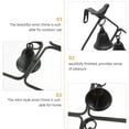 thumbnail image 6 of Lhio Wrought Iron Wind Chime Soothing Wind Chime 44X42X5.5CM Black, 6 of 8