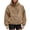 #01-Khaki, variant on Women Sherpa Pet Carrier Hoodie, Plush Kangaroo Pocket Pullover for Small Dog Cat