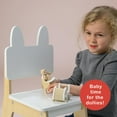 thumbnail image 6 of Mentari Toys - Nursery Set - Wooden Dollhouse Nursery Set - Incl Doll Baby in a Knitted Playsuit, Pram, Highchair and Other Accessories - Age 3+, 6 of 8