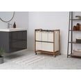thumbnail image 2 of TRINITY Bamboo 3-Bag Laundry Cart - Bronze Poles, 2 of 5