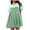 Green, variant on Women's Summer Dresses Sleeveless Ruffle Sleeve Round Neck Solid Loose Short Flowy Pleated Mini Dress