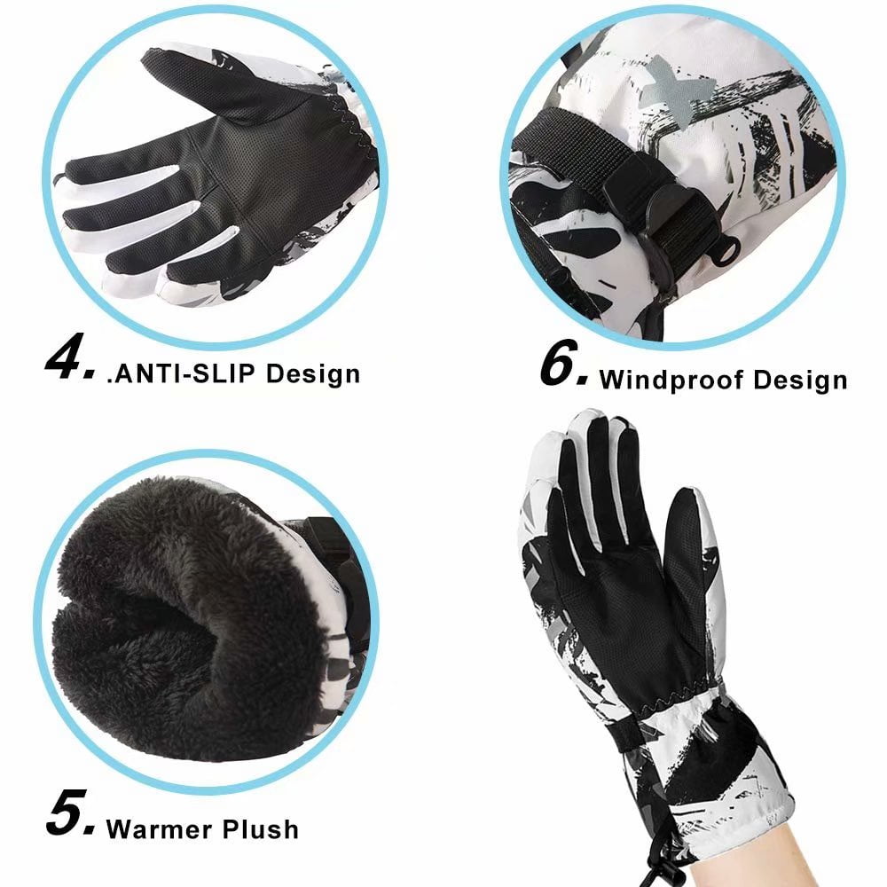 fur ski gloves