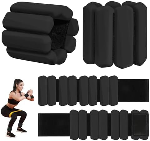 Wrist Weights Set of 2(1Lbs Each), Adjustable Wrist and Ankle Weights for Women and Men, Wearable Arm & Leg Weights Set for Walking, Yoga, Swimming, Cardio, Aerobics, Gym
