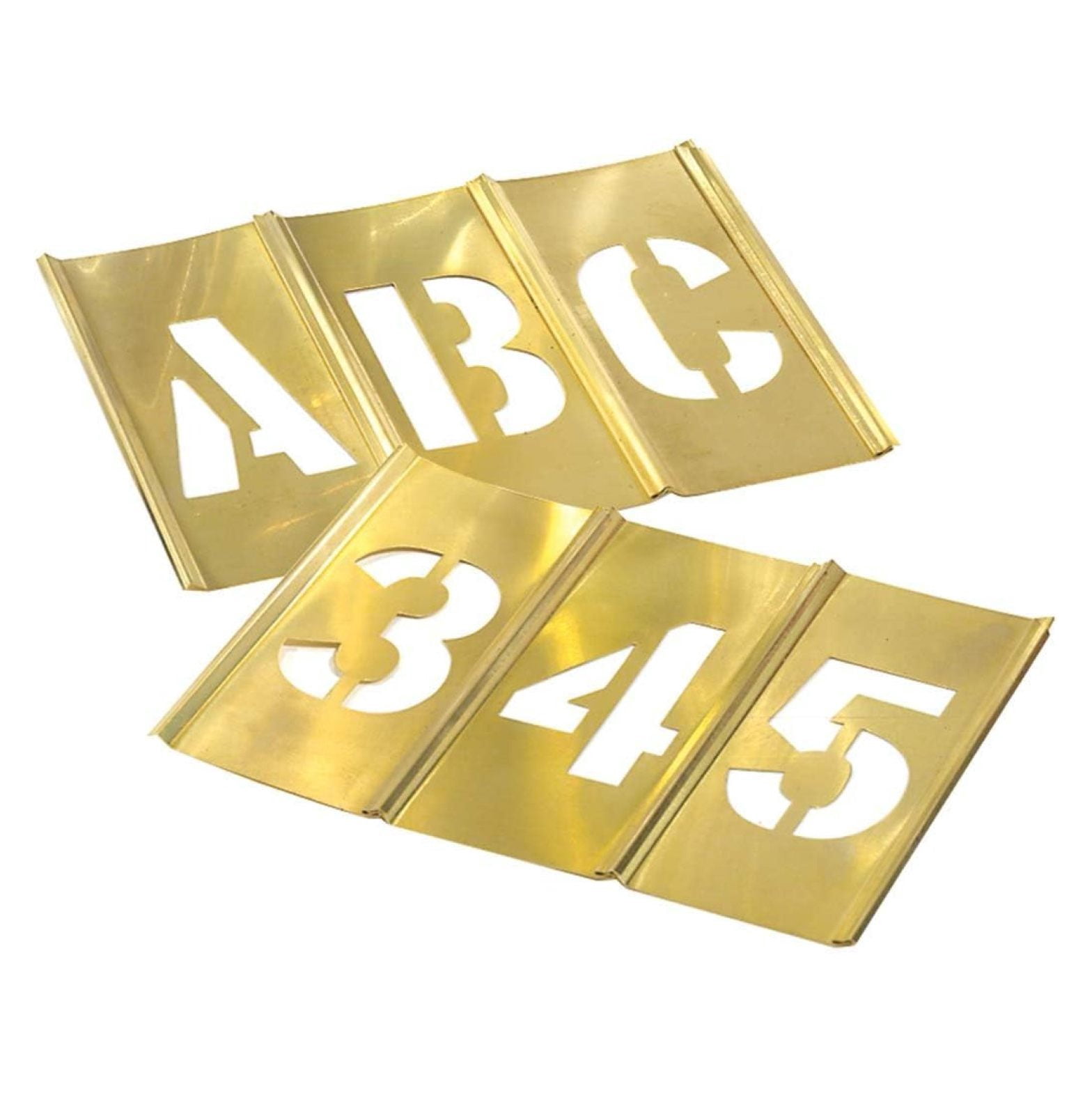 10071 2" Brass Letters & Numbers Set 45 pc
