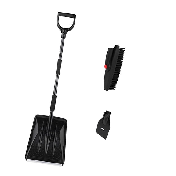 AuroraX Extendable Snow Shovel Removable 3-In-1 Car Snow Brush and Ice Scraper with D-Grip Handle,Supplies Cleaning Car