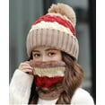 thumbnail image 4 of LinYooLi Ensemble Bonnet et Foulard d'Hiver pour Femmes, Doux et Moelleux, Multicolore, Bearies, Bonnet Décontracté, 4 of 5