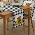thumbnail image 2 of Table Runner Dresser Scarves 60 Inch Long, Funny Highland Cow Animal Farm Sunflower Linen Dining Table Runners Buffalo Grid Tabletop Scarf for Wedding Holiday Party Kitchen, 2 of 7