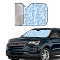 thumbnail image 4 of Fuzoiu Winter Paisley Pattern Print Car Windshield Sun Shade,Block Uv Rays Sunshade,Foldable Front Window Sun Visor Protector for Car,SUV,Truck-Keep Vehicle Cool-Winter Paisley Pattern, 4 of 8