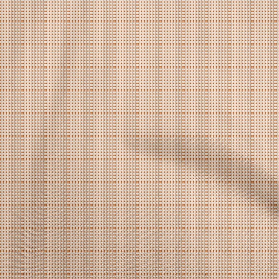 oneOone Cotton Poplin Orange Fabric Stripe & Polka Fabric For Sewing Printed Craft Fabric By The Yard 42 Inch Wide