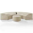 thumbnail image 4 of Crosley Marques MO75015-TA Ensemble de Housses de Mobilier Catalina 4 Pcs avec 2 Canapés Sectionnels Ronds et Table à Café - Beige, 4 of 8