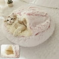 thumbnail image 5 of DABEI Plush Round Hooded Pet Bed, Warm Dog Bed For Small Dogs, Fluffy Soft Cat Bed, Donut Pet Cushion, 5 of 13