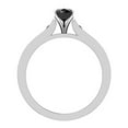 thumbnail image 3 of Black Diamond Engagement Ring for Women Pear 1.10 Carat 14K White Gold (Black, AAA), 3 of 5