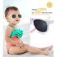 thumbnail image 5 of Nacuwa Baby Sunglasses Star Pattern Flexible and Unbreakable TPE Frame Plastic Lens, White, 5 of 7
