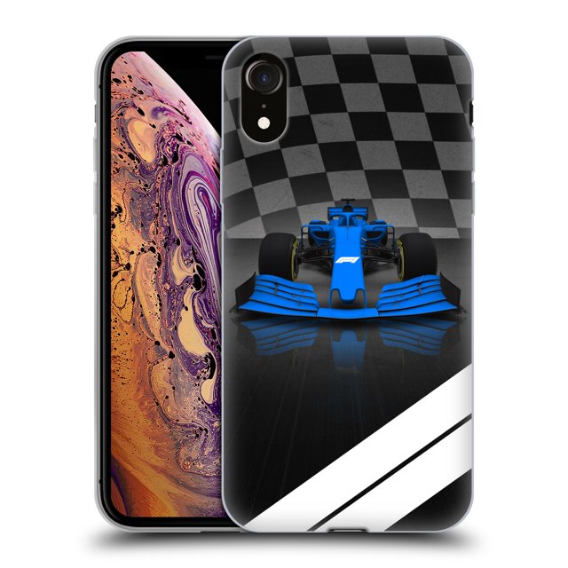 Head Case Designs Officially Licensed Formula 1 F1 Cars Blue Soft Gel Case Compatible with Apple iPhone XR